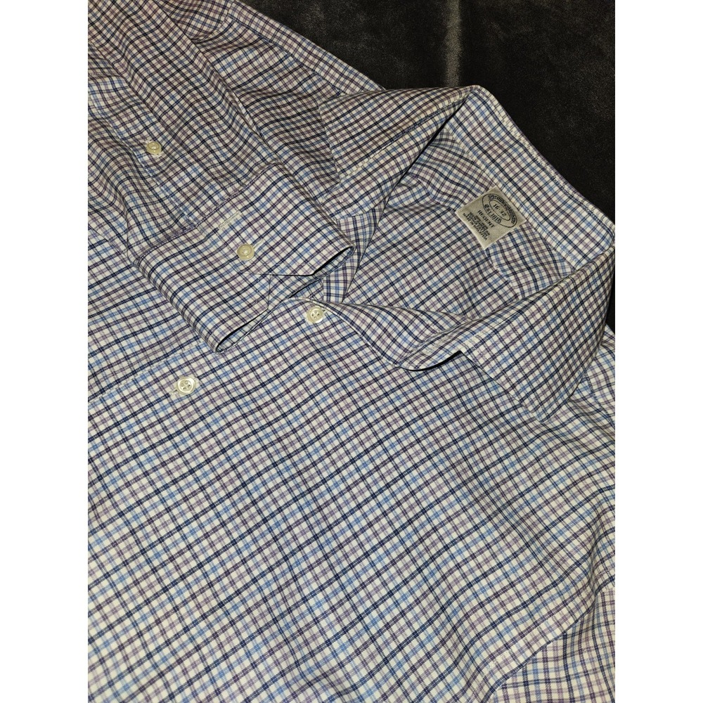 Brooks Brothers Regent 16-32 Plaid Supima‎ Cotton Non-Iron Dress Shirt
